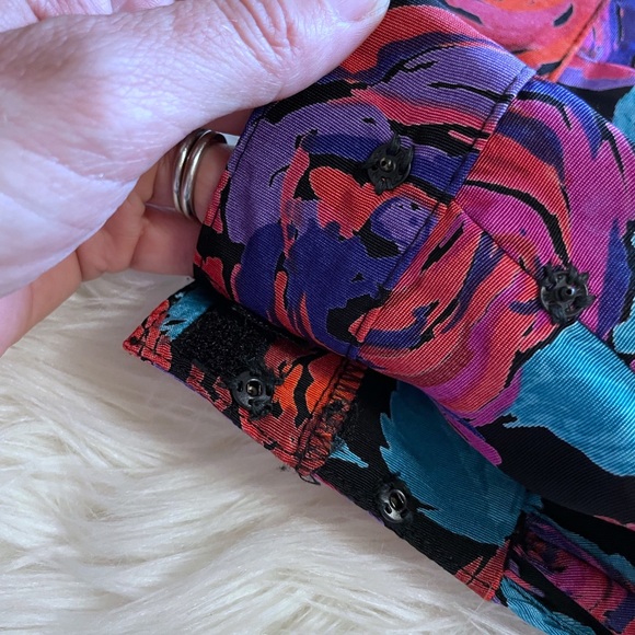 Vintage Michel Antoni Fall Floral Tulip Midi Skirt and Oversized Blazer set - Picture 15 of 16